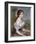 Girl Wih Flowers, C1900-Pierre-Auguste Renoir-Framed Giclee Print