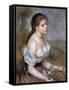 Girl Wih Flowers, C1900-Pierre-Auguste Renoir-Framed Stretched Canvas