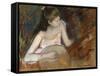 Girl with a Banjo-Mary Cassatt-Framed Stretched Canvas