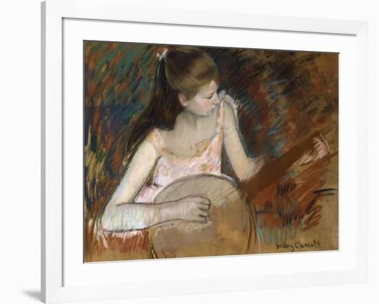 Girl with a Banjo-Mary Cassatt-Framed Giclee Print