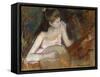 Girl with a Banjo-Mary Cassatt-Framed Stretched Canvas