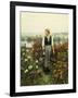 Girl with a Basket in a Garden-Daniel Ridgway Knight-Framed Giclee Print