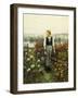 Girl with a Basket in a Garden-Daniel Ridgway Knight-Framed Giclee Print