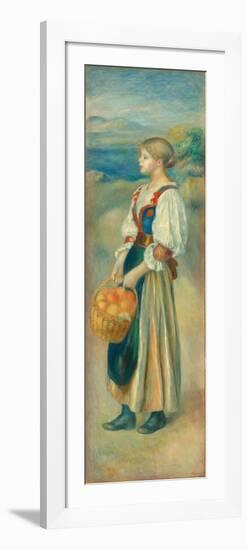 Girl with a Basket of Oranges, C.1889 (Oil on Canvas)-Pierre Auguste Renoir-Framed Giclee Print