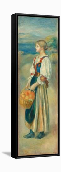 Girl with a Basket of Oranges, C.1889 (Oil on Canvas)-Pierre Auguste Renoir-Framed Stretched Canvas