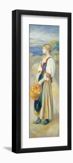 Girl with a Basket of Oranges, c1889-Pierre-Auguste Renoir-Framed Premium Giclee Print