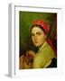 Girl with a Birch-Bark Jar, C.1824-Aleksei Gavrilovich Venetsianov-Framed Giclee Print