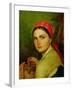 Girl with a Birch-Bark Jar, C.1824-Aleksei Gavrilovich Venetsianov-Framed Giclee Print