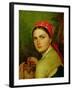 Girl with a Birch-Bark Jar, C.1824-Aleksei Gavrilovich Venetsianov-Framed Giclee Print