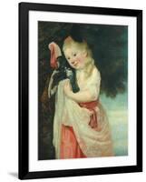 Girl with a Bird-John Hoppner-Framed Giclee Print