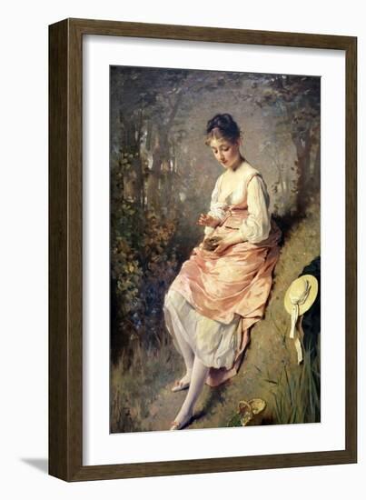 Girl with a Birds Nest, Late 1860S-Charles Chaplin-Framed Giclee Print