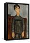Girl with a Black Apron-Amadeo Modigliani-Framed Stretched Canvas
