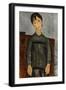 Girl with a Black Apron-Amadeo Modigliani-Framed Giclee Print