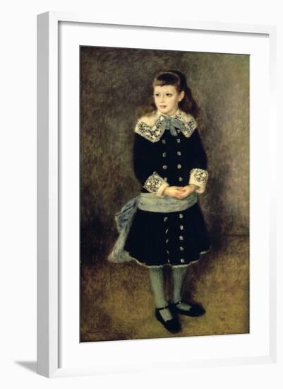 Girl with a Blue Sash, Late 19th-Early 20th Century-Pierre-Auguste Renoir-Framed Giclee Print