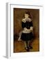 Girl with a Blue Sash-Pierre-Auguste Renoir-Framed Giclee Print