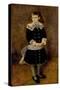 Girl with a Blue Sash-Pierre-Auguste Renoir-Stretched Canvas