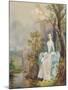 Girl with a Book Seated in a Park, C.1750-Thomas Gainsborough-Mounted Giclee Print