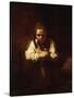 Girl with a Broom, 1640-Rembrandt van Rijn-Stretched Canvas