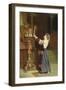 Girl with a Candle, 1908 (Oil on Canvas)-Remy Cogghe-Framed Giclee Print