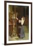 Girl with a Candle, 1908 (Oil on Canvas)-Remy Cogghe-Framed Giclee Print