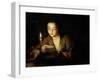 Girl with a Candle, Late 17th or Early 18th Century-Jean-Baptiste Santerre-Framed Giclee Print