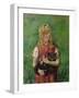 Girl with a cat-Christian Krohg-Framed Giclee Print