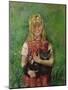 Girl with a cat-Christian Krohg-Mounted Giclee Print