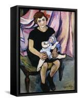 Girl with a Doll; Fillette a La Poupee, 1920-Suzanne Valadon-Framed Stretched Canvas