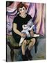 Girl with a Doll; Fillette a La Poupee, 1920-Suzanne Valadon-Stretched Canvas