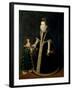 Girl with a Dwarf, Thought to be a Portrait of Margarita of Savoy-Sofonisba Anguisciola-Framed Giclee Print