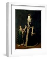 Girl with a Dwarf, Thought to be a Portrait of Margarita of Savoy-Sofonisba Anguisciola-Framed Giclee Print