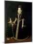 Girl with a Dwarf, Thought to be a Portrait of Margarita of Savoy-Sofonisba Anguisciola-Mounted Giclee Print