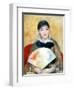 'Girl with a fan', 1881. Artist: Pierre-Auguste Renoir-Pierre-Auguste Renoir-Framed Giclee Print