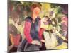 Girl with a Fish Bowl-Auguste Macke-Mounted Giclee Print