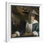 Girl with a Flute, by Johannes Vermeer, c. 1665-70, Dutch painting,-Johannes Vermeer-Framed Art Print