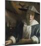 Girl with a Flute-Jan Vermeer-Mounted Premium Giclee Print