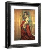 Girl with a Fur Stole, Mademoiselle Jeanne Fontaine, 1891-Henri de Toulouse-Lautrec-Framed Giclee Print