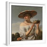 Girl with a Large Hat, 1645-1648-Caesar Boëtius van Everdingen-Framed Giclee Print