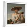 Girl with a Large Hat, 1645-1648-Caesar Boëtius van Everdingen-Framed Giclee Print