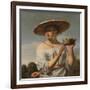 Girl with a Large Hat, 1645-1648-Caesar Boëtius van Everdingen-Framed Giclee Print