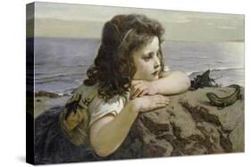 Girl with a Lizard, 1884-Ernst Stückelberg-Stretched Canvas
