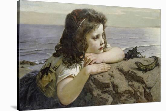 Girl with a Lizard, 1884-Ernst Stückelberg-Stretched Canvas