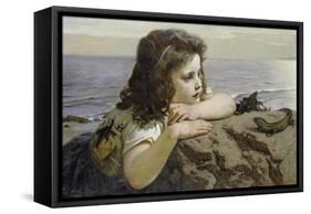 Girl with a Lizard, 1884-Ernst Stückelberg-Framed Stretched Canvas