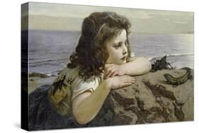 Girl with a Lizard, 1884-Ernst Stückelberg-Stretched Canvas