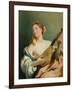 Girl with a Mandolin, 1755-60-Giovanni Battista Tiepolo-Framed Giclee Print