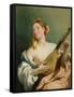 Girl with a Mandolin, 1755-60-Giovanni Battista Tiepolo-Framed Stretched Canvas