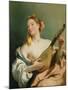 Girl with a Mandolin, 1755-60-Giovanni Battista Tiepolo-Mounted Giclee Print