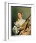 Girl with a Mandolin, 1755-60-Giovanni Battista Tiepolo-Framed Giclee Print