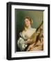 Girl with a Mandolin, 1755-60-Giovanni Battista Tiepolo-Framed Premium Giclee Print
