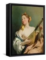 Girl with a Mandolin, 1755-60-Giovanni Battista Tiepolo-Framed Stretched Canvas